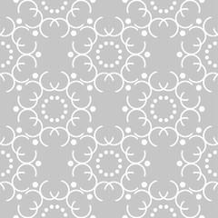 Gray and white geometric seamless pattern