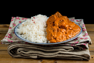 Handmade Indian curry chicken rice