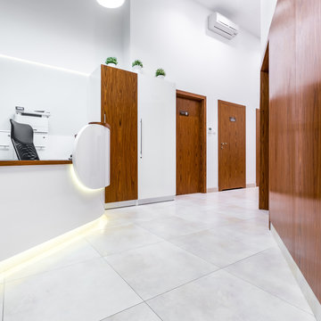 Reception of modern, private clinic