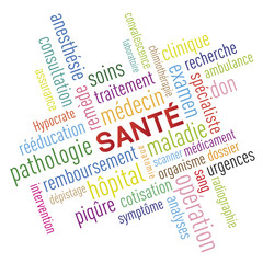 Patchwork de mots : sant&eacute;