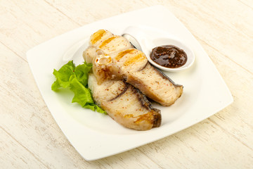 Grilled shark steak