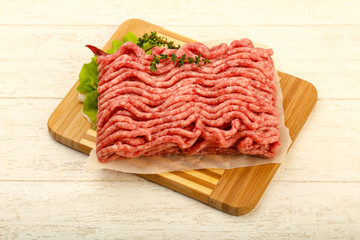 Raw minced beef meat