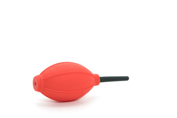 A blower to clean the camera lens .Isolated on white background.