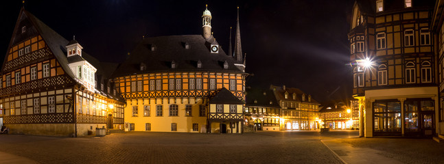 historic wernigerode at night high definition panorama
