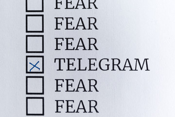 Questionnaire. Blue pen ink and the inscription 