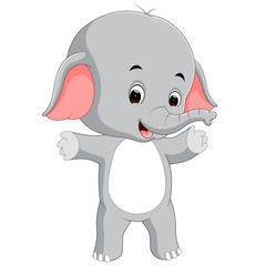 funny baby elephant cartoon