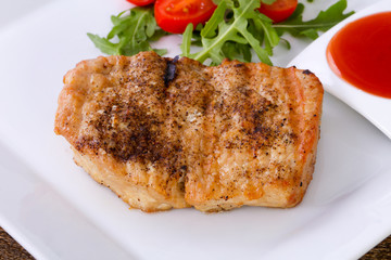 Grilled pork with sauce