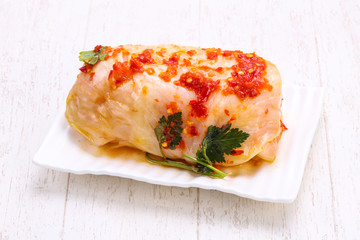 Stuffe cabbage with meat