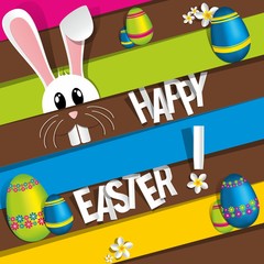 Happy Easter Greeting Card vector illustration