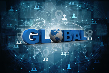 3d illustration global
