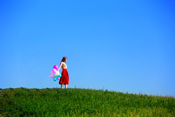 girl with balloon