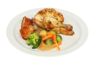 Roast chicken dinner