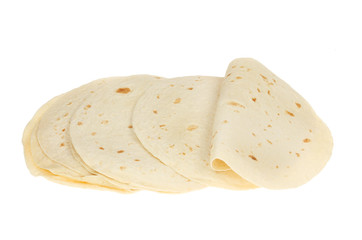 Flour tortillas isolated