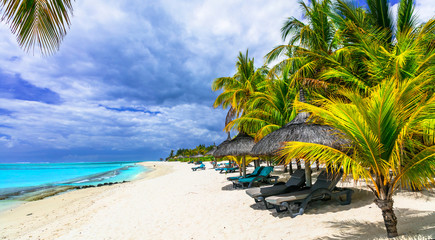 Obraz na płótnie Canvas Exotic tropical beaches of splendid Mauritius island