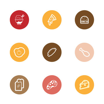 Food Circle Flat Icon