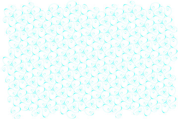 Muster aus Schleifen cyan