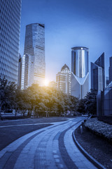 Obraz premium CBD financial district square skyscraper