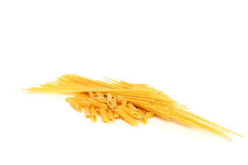 Pasta on a white background