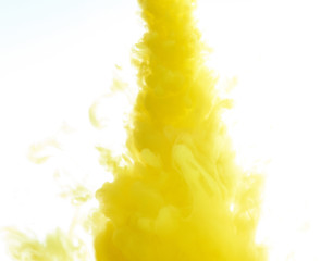 Yellow ink water swirl