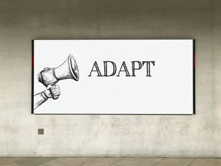 MEGAPHONE ANNOUNCEMENT ADAPT ON BILLBOARD
