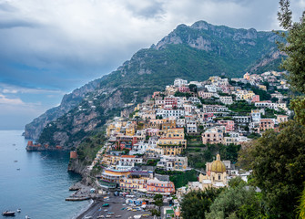 Fototapeta na wymiar View of beautiful Positano village at Amalfi coast, Italy