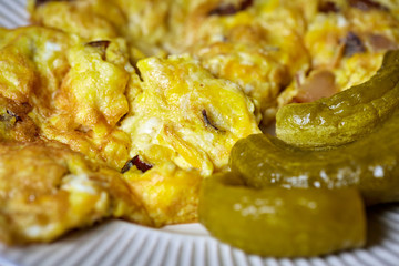Fried scrambled eggs