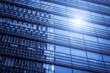 Low angle view of skyscrapers architectural glass