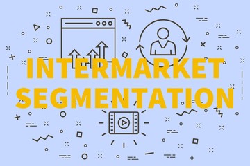 Conceptual business illustration with the words intermarket segmentation