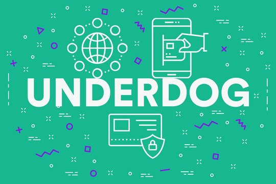 Conceptual Business Illustration With The Words Underdog