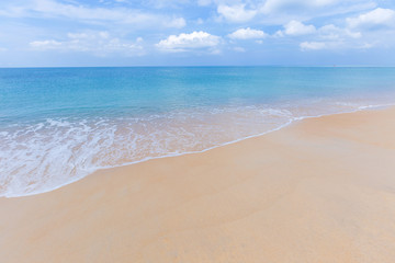 Fototapeta na wymiar Mai Khao Beach, Phuket province, Southern of Thailand.