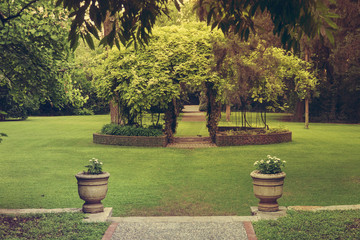 Beautiful gazebo in the garden