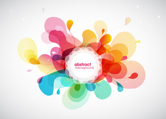 Abstract colored flower background with circles.