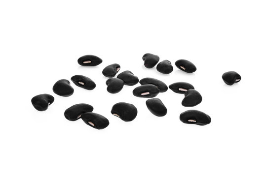 black bean isolated on white background