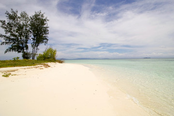 landscape from a beautiful  atoll in  raja ampat archipelago