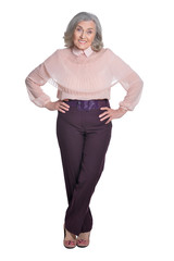 Fototapeta premium happy senior woman posing 