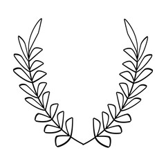 wreath of leaves icon