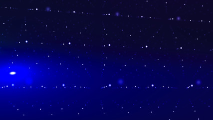 Fantastic Cyberspace with Lines of Spots