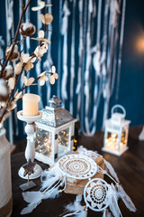 White crochet doily dream catcher