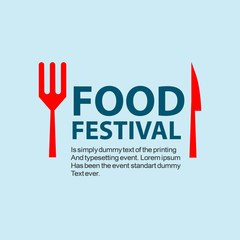Fototapeta premium Food Festival Logo Vector Template Design
