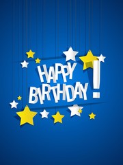Happy Birthday Greeting Card On Background vector Illustration