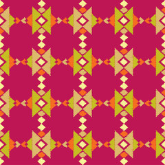 Ethnic boho seamless pattern. Tribal pattern. Embroidery on fabric. Folk motif. Textile rapport.