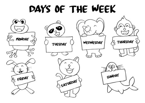 Days of the week with animals 