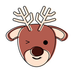 Cute reindeer icon