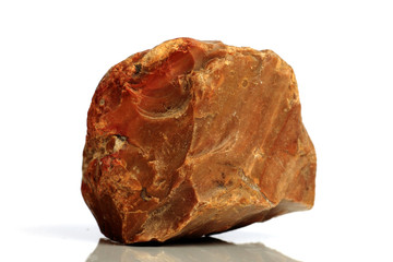 Set Rock stone with names, isolated on a white background with shadow,  beautiful lighting, reflections. Silicon. Si.