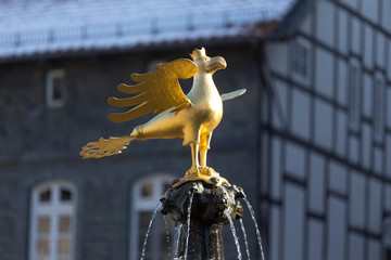 golden eagle statue goslar germany