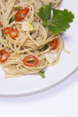 Spaghetti garlic, hot pepper,olive oil , Spaghetti aglio, olio, peperoncino