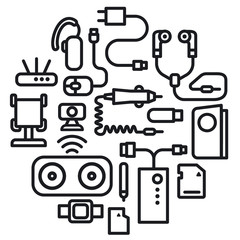 Obraz premium mobile phone concept icons