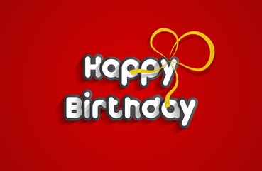 Happy Birthday Greeting Card On Background vector Illustration