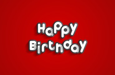 Happy Birthday Greeting Card On Background vector Illustration