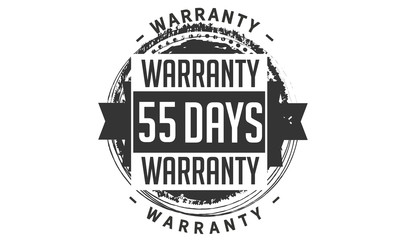 55 days warranty rubber stamp guarantee